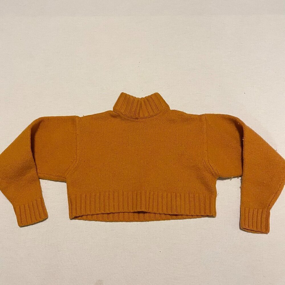 Wilfred Free Cropped Long Sleeve Sweater Size XXS Merino Wool